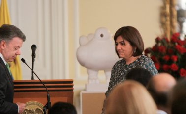 Gutiérrez "va a tener una gran responsabilidad en la construcción de la paz, en el posconflicto", señaló Juan Manuel Santos. Colprensa