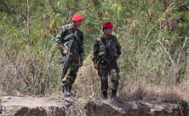 Guardias venezolanos en la frontera con Colombia. Colprensa