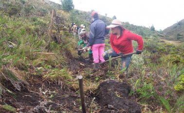 La laguna de Cácota es eje del turismo en el municipio y para que sea sostenible la Alcaldía y los campesinos se unieron para habilitar senderos y canales que no afecten el ciclo normal del agua en la zona. Cortesía
