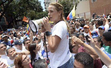 Lilian Tintorio, esposal del opositos Leopoldo López. AFP