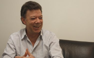 El presidente Juan Manuel Santos planteó por primera vez la posibilidad de aspirar a su reelección. colprensa