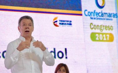 El mandatario destacó los avances en materia de seguridad en su administración. Colprensa