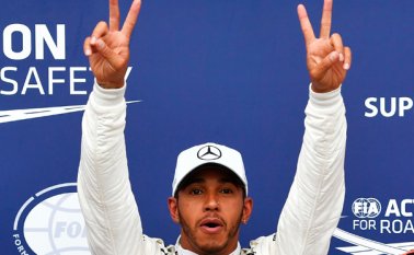 Hamilton superó al canadiense Lance Stroll (Williams) y al francés Esteban Ocon (Force India). AFP