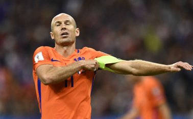 Arjen Robben, jugador de fútbol de Holanda. AFP