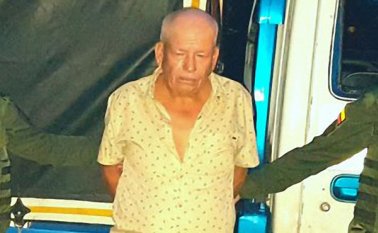 Herrerra Aldana, de 66 años, se robó el camión en la vía entre Bucaramanga y San Martín. Cortesía