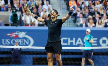 Rafael Nadal culminó una temporada de admirable resurgimiento con una gran exhibición frente a Kevin Anderson y conquistó el domingo su tercer título en el Abierto de Estados Unidos. AFP
