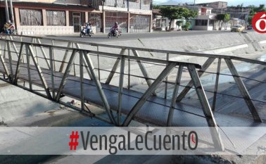 Esta vez, hicimos un recorrido para verificar el estado de los puentes peatonales sobre el canal Bogotá. Johan García