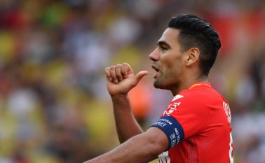 Falcao marcó dos goles este sábado con el Mónaco. AFP