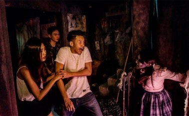 ‘Enterrado vivo’ debía ser parte de la celebración de Halloween en el parque. Tomada de Instagram