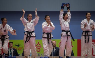 Corea del Norte es uno de los países más competitivos en Taekwondo. AFP