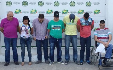 Siete personas fueron capturadas y enviadas a un centro carcelario. Cortesía
