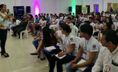 Estudiantes de todos los colegios públicos del departamento participaron de esta joranda de capacitación de veeduría escolar. Cortesía