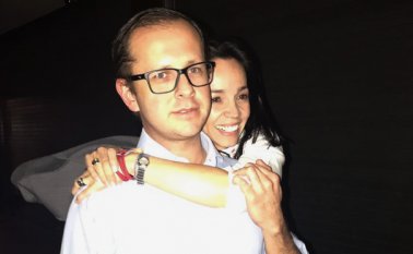 Andrés Felipe Arias y su esposa. Colprensa