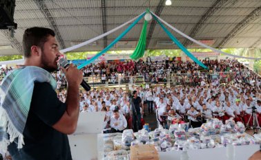 La comunidad de puerto Santander pidió al Gobernador que cumpla prontamente con las promesas hechas. Cortesía