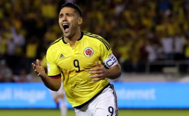Radamel Falcao marcó el único gol de Colombia en la derrota frente a Paraguay. EFE