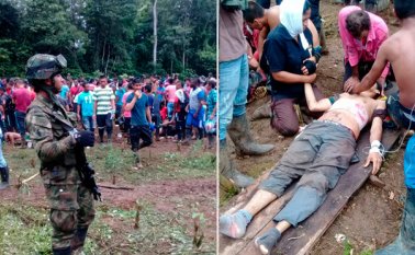 Marcha Patriótica exigió que se conforme una misión de verificación de alto nivel que se desplace hasta la zona, un lugar selvático de difícil acceso. Tomada de Twitter