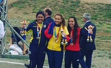 En la carrera femenina la ganadora fue Ana Cadavid y en la categoría masculina la victoria fue para el colombiano Juan Ramírez y su compatriota Samuel Zapata se adjudicó la plata. Tomada de Internet