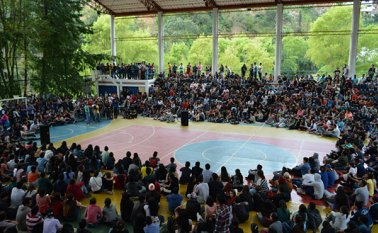 Los estudiantes de la Universidad de Pamplona, en la sede central, continúan en asamblea. Cortesía