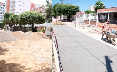 (Derecha) Los vecinos de El Colsag también se unieron al programa de la Alcaldía Comunidad-Gobierno. (Izquierda) Así luce la calle 2AN de La Castellana. César Obando
