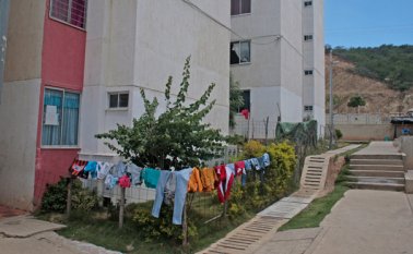 Vecinos hicieron de las zonas verdes jardines privados. Hasta tendedero de ropa tienen los vecinos en las zonas comunes. Mario Caicedo