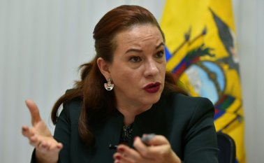 María Fernanda Espinosa, canciller ecuatoriana. AFP