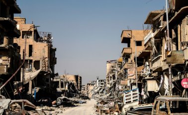 La gran mayoría de las víctimas murieron en los dos días previos a la expulsión del EI de Al Qariatain, en la provincia de Homs, según el OSDH. AFP