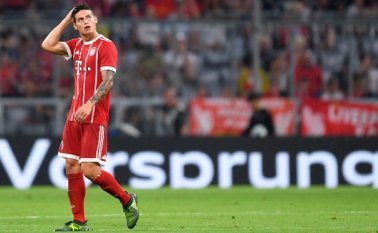 El cucuteño había tenido un bloqueo en su espalda, por lo que fue baja en el partido de la Copa de Alemania también contra el Leipzig. AFP