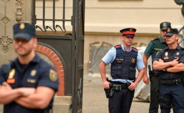La división que impera en Cataluña ha llegado hasta el cuerpo de policías, donde no se tiene claro si acatarán lo que ordene Madrid o el gobierno regional. AFP