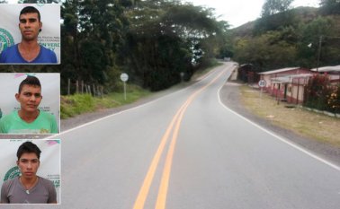 Dubián Jesús Rodríguez, Wilmer René Macareo y Manuel Alejandro Quintanilla Roa. Archivo