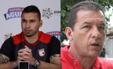 Leandro Castellanos (I) y Miguel Núñez (D), dos porteros nortesantandereanos que se han vestido con el uniforme de la selección Colombia. Archivo