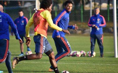 Todas las fichas de la selección Colombia entrenaron juntas ayer, antes de enfrentar a Corea del Sur en el primer partido amistoso que tendrán en su carrera hacia la Copa Mundo del 2018. Colprensa