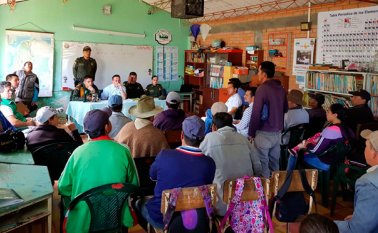 Un Consejo de Seguridad se cumplió en la vereda Chichira de Pamplona, donde se conformó un frente de seguridad rural como estrategia para evitar los hurtos y la alternación del orden público. Cortesía