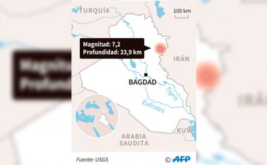 En Bagdad el sismo se sintió durante una veintena de segundos. AFP