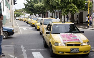La movilización salió desde Villa del Rosario hasta la estación de Policía en San Mateo. Luis Alfredo Estévez