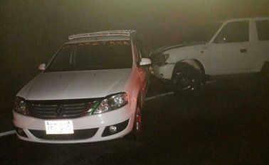 En medio de la persecución de los pistoleros, las víctimas chocaron contra un carro de servicio público. César Obando