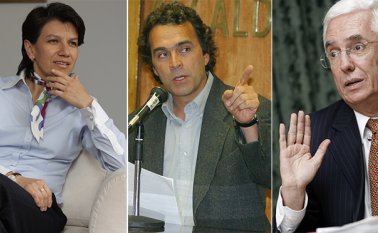Claudia López, Sergio Fajardo y Jorge Robledo. Archivo La Opinión