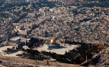 Vista aérea de la Ciudad Vieja de Jerusalén, incluido el complejo de mezquitas Al-Aqsa. Estados Unidos busca reconocer a Jerusalén como la capital de Israel.
AFP
