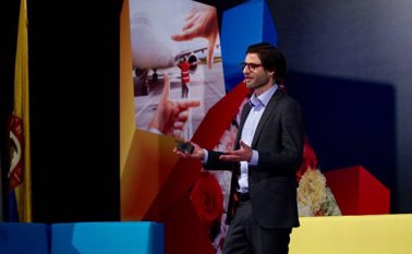 Felipe Jaramillo, presidente de ProColombia, durante la celebración de los 50 años de la entidad. Colprensa