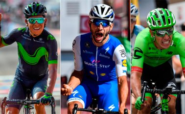 Nairo Quintana, Fernando Gaviria y Rigoberto Urán recorrerán vías de su país en un mismo evento. Archivo