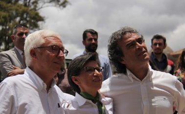 Jorge Robledo, Claudia López y Sergio Fajardo. Colprensa