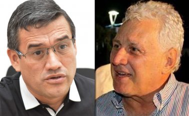 Oliverio Castellanos y César Rojas. Archivo particular