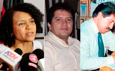 Al igual que María Eugenia Riascos, Martín Ricardo Rincón (centro) y Álvaro Araque Chiquillo son acusados por este hecho. Archivo