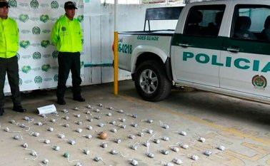 Pólvora incautada en Tibú. Policía Nacional