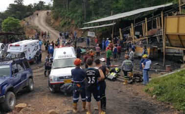 Las labores en la mina terminaron tras la explosión que dejó a tres mineros muertos. Cristian Herrera