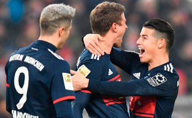 James Rodríguez durante el juego. AFP