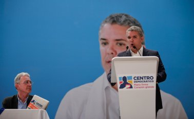 Iván Duque hizo el lanzamiento de su campaña en Bogotá. Colprensa