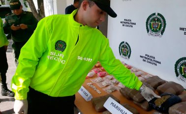 ‘Herrera’ tendría como zona de comercialización de narcóticos las inmediaciones de instituciones educativas de Carlos Pizarro, según la Policía. Policía Nacional