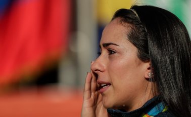 La colombiana Mariana Pajón en los Juegos Olímpicos. Colprensa