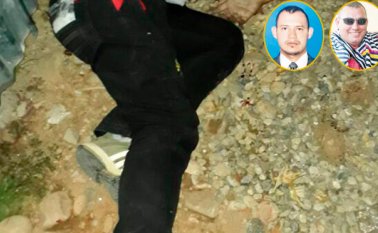 Richard Galván, muerto en la escena del hecho, era padre de un hijo. Galvis Bayona (derecha) tenía dos hijas. Cortesía