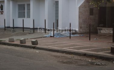 El cuerpo estaba en el área del parqueadero de la institución Aliados en Salud. Cristian Herrera